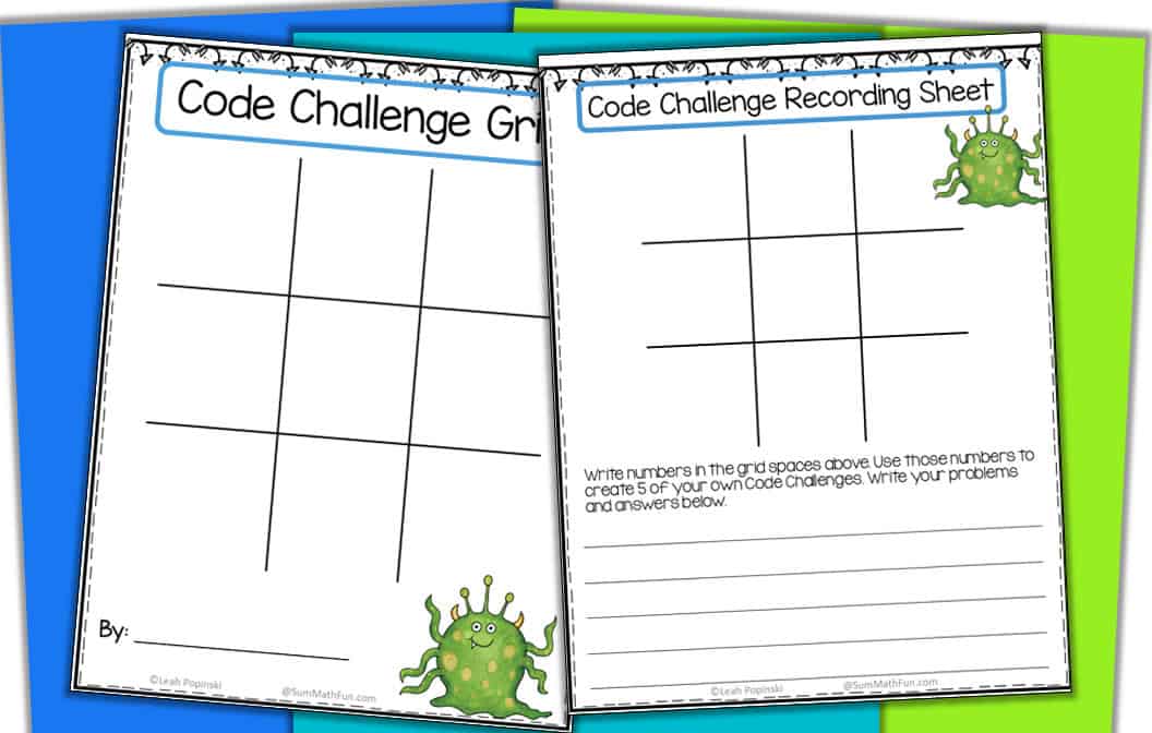 Students write and solve their own math code problems