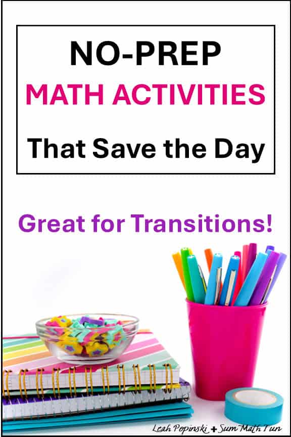 Free no-prep math code problems activity for teachers to use with early finishers, warm-ups, and extra classroom minutes
