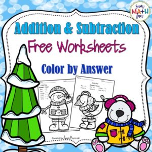 With winter math worksheets free