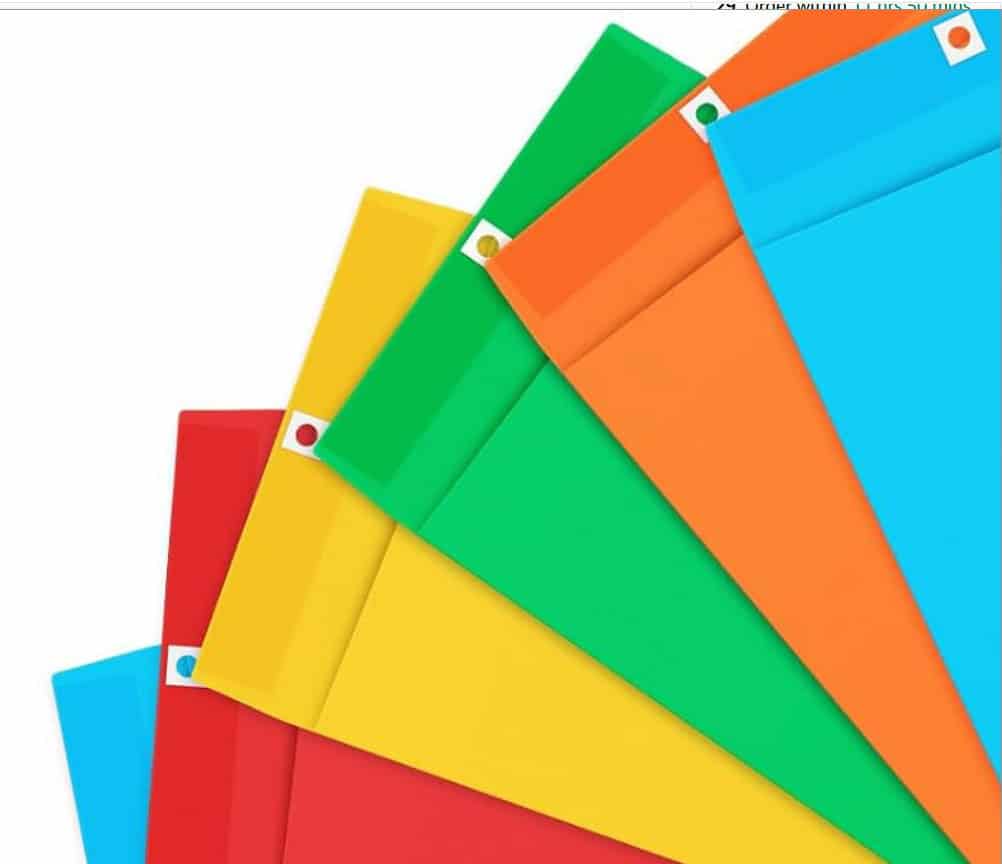 This photo shows 9x6 inch envelopes perfect for storing half-page task cards.