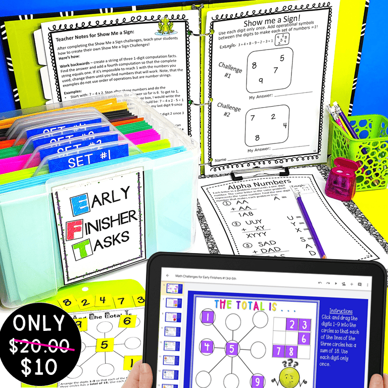 early-finishers-math-gifted-challenges-free #earlyfinishers #gifted