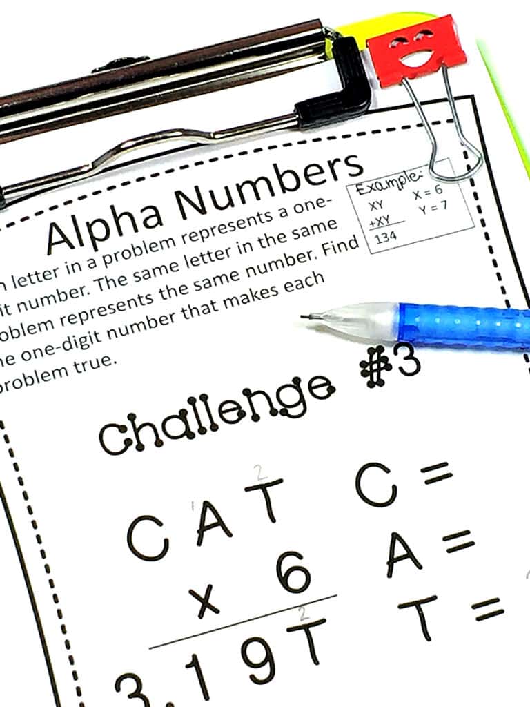 Challenging early finisher math problem using multiplication, number sense, and deductive reasoning. Free resource for subscribers.