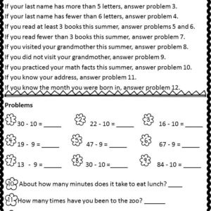 3rd Grade Back to School Math Activities - Digital and Print - Sum Math Fun