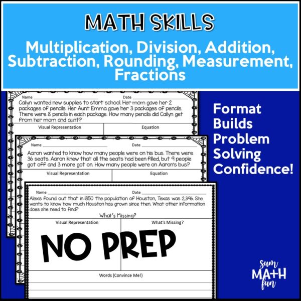 digital-word-problems-problem-solving-differentiated-multiple-operations #digitalwordproblems #mathactivites