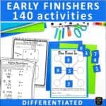 early-finishers-activities-3rd-4th-5th-gifted #earlyfinishers #fastfinishers #mathextensions