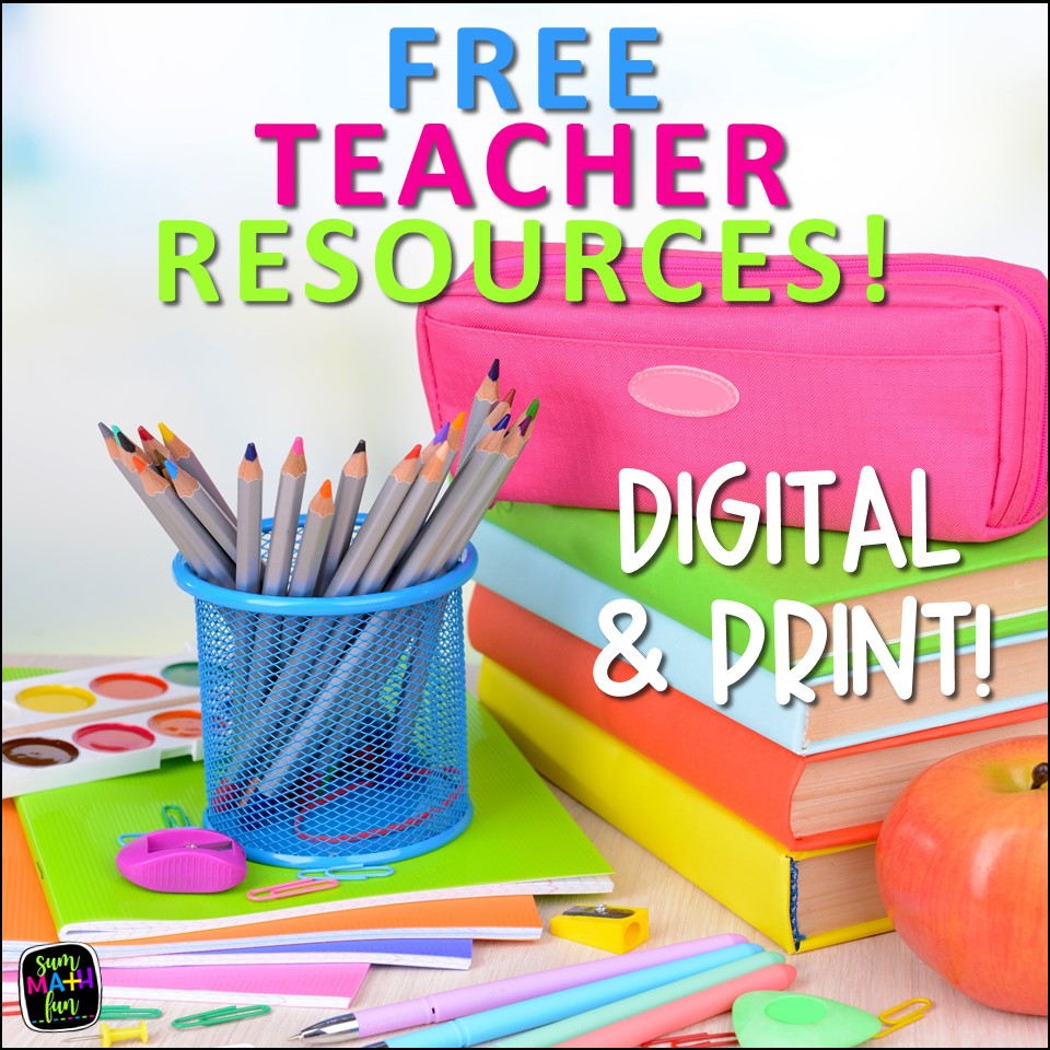 Do You Want Free Teacher Resources Sum Math Fun