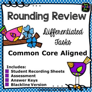 spring-rounding-review-3rd-grade #3rdgrademath #roundingcenters #springactivities