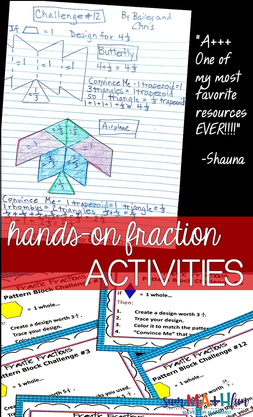 Equivalent Fraction Activities - Hands On Task Cards