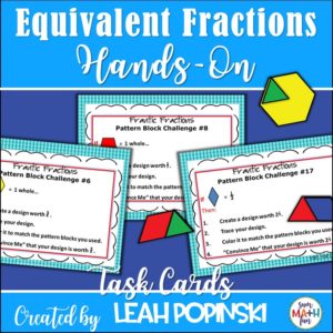 fractions-equivalent-hands-on-task-cards #equivalentfractions #handsonfractions