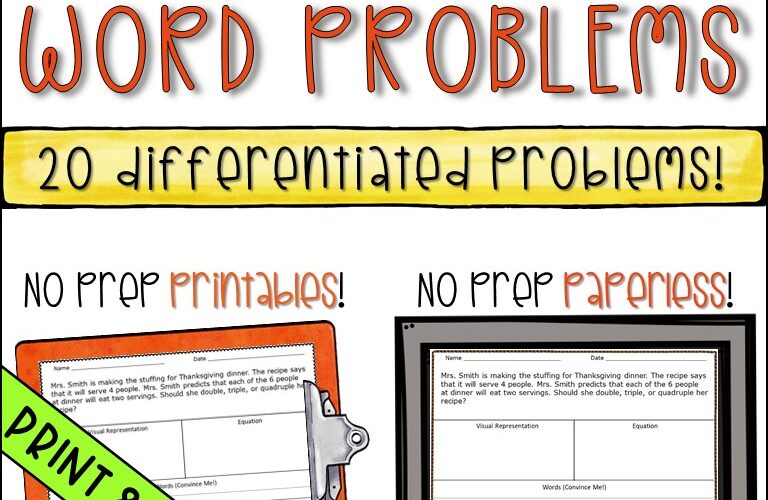 Thanksgiving-word-problems-differentiated-multi-step-problem-solving #wordproblems #3rdgrademath #thanksgivingactivity