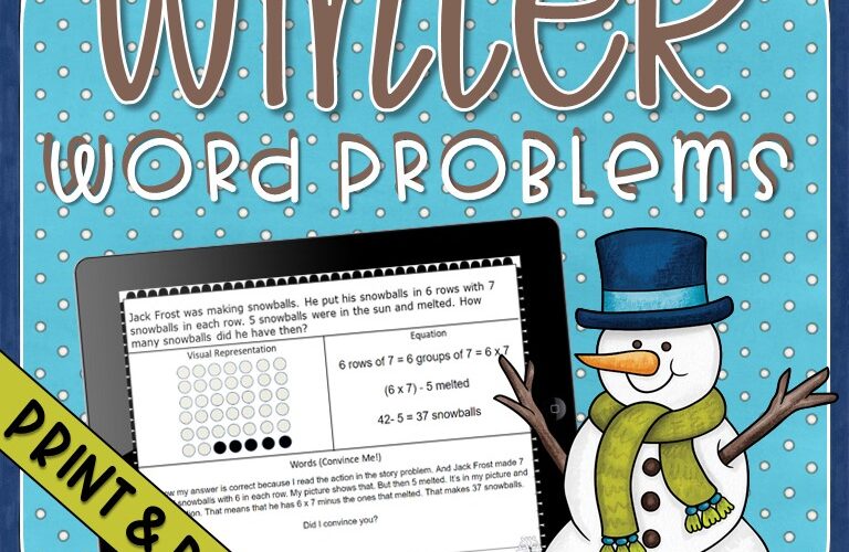 word-problems-winter-multi-step-graphic-organizer #3rdgrade #wordproblems #graphicorganizer