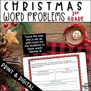 Christmas-word-problems-differentiated-multi-step-problem-solving #wordproblems #3rdgrademath #christmasactivity