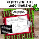 Christmas-word-problems-differentiated-multi-step-problem-solving #wordproblems #3rdgrademath #christmasactivity