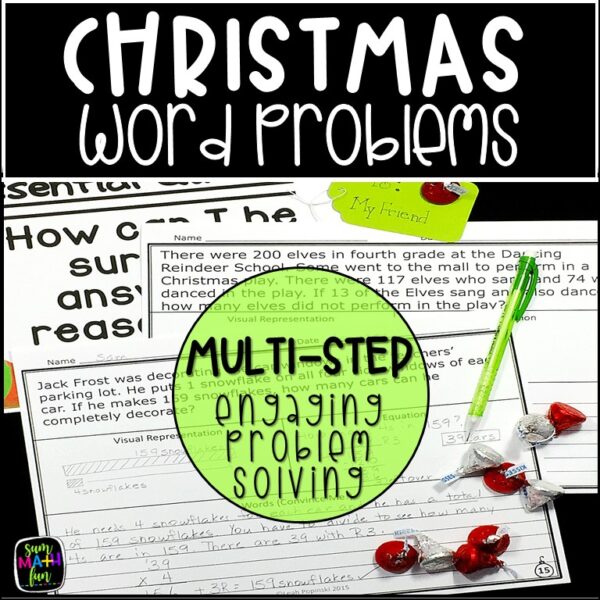 Christmas-word-problems-differentiated-multi-step-problem-solving-4th #wordproblems #4thgrademath #christmasactivity