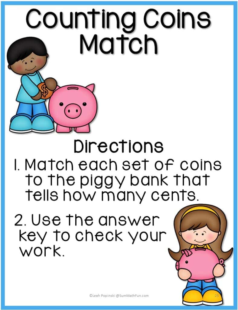 This Counting Coins money game is simple, easy, and fun for kids learning to count coins.