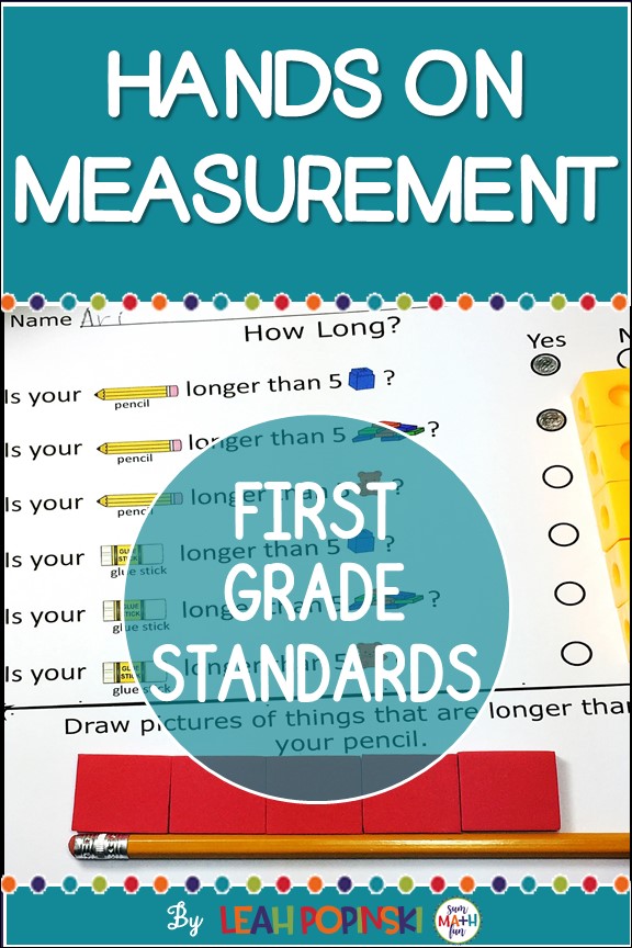 Measurement Activities for First Grade Hands On With Worksheets