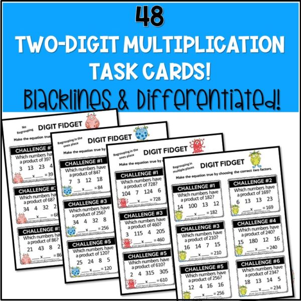 multiplication-task-cards-3rd-4th-fact-fluency-rigorous #multiplication #multiplicationactivities #3rd #4th