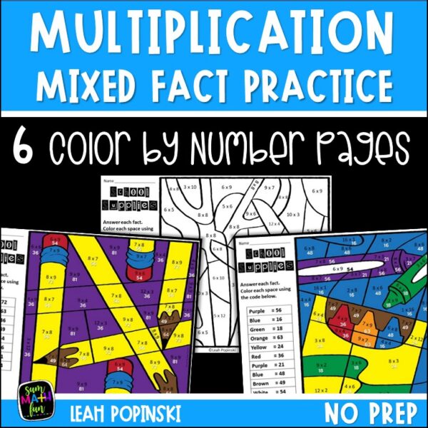 multiplication-worksheets-facts-3rd-4th-school-supplies #multiplication #multiplicationfacts
