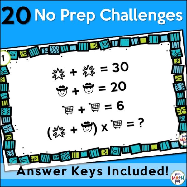 early-finishers-gifted-math-challenges-algebra-computation #earlyfinishers #giftedmath #mathchallenges