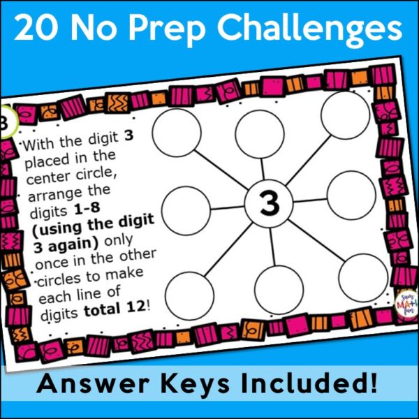 early-finishers-task-cards-problem-solving-4th-math-challenges #earlyfinishers #taskcards #mathchallenges