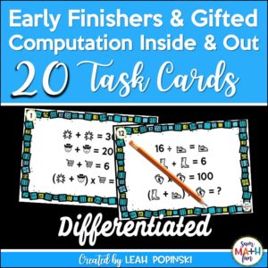 early-finishers-gifted-math-challenges-algebra-computation #earlyfinishers #giftedmath #mathchallenges