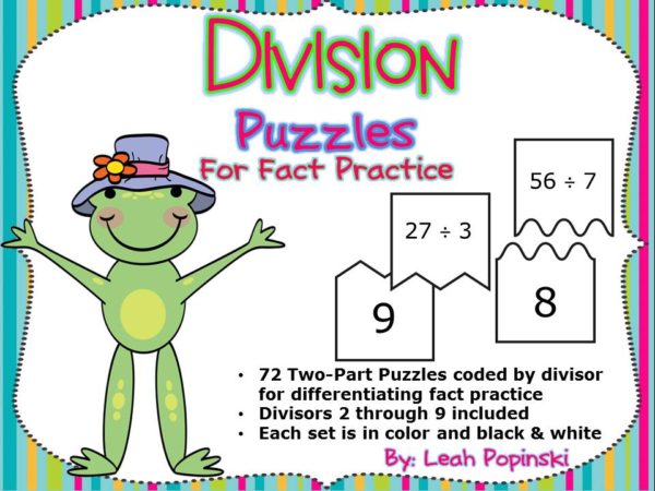 Slide1 division-puzzles-2-through-9 #division #puzzles #2through9