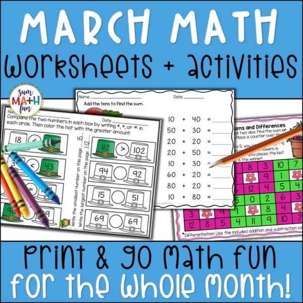 march-math-activities-worksheets #march #math #activities #worksheets