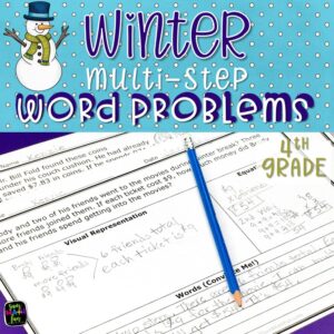 Winter Word Problems - Differentiated problem solving practice #wordproblems #problemsolving #4thmath