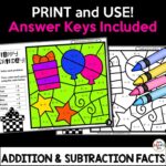 birthday-color-by-number-addition-subtraction #birthday #colorbynumber #addition #subtraction