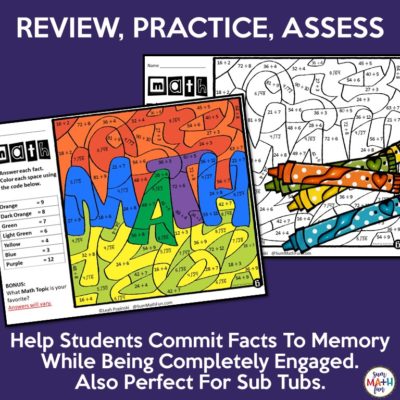 Division Worksheets - Color by Number - Sum Math Fun