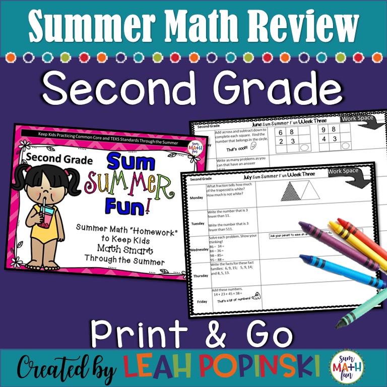 Second Grade Summer Math Packet