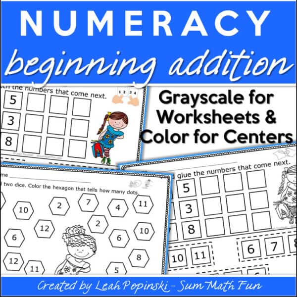 Beginning of year math number activities. #mathactivities #addition #subtraction #fact #fluency