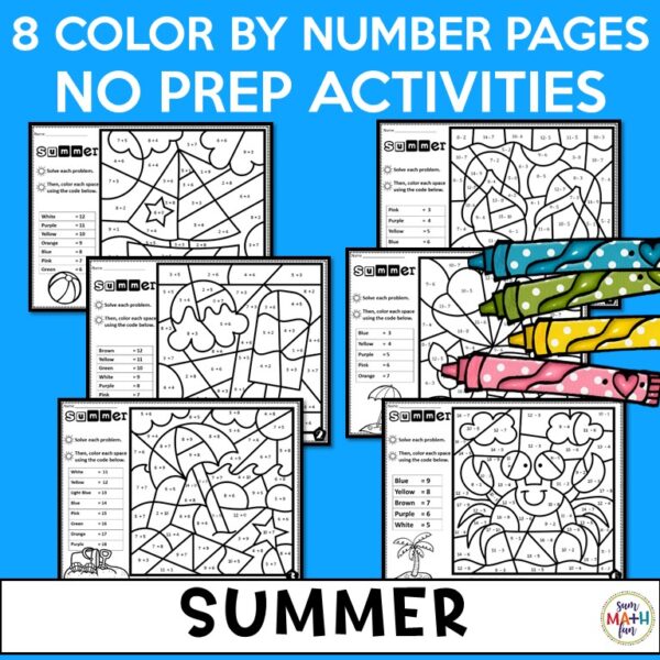 summer-color-by-number-addition-subraction-1 summer-color-by-number-addition-subraction-1