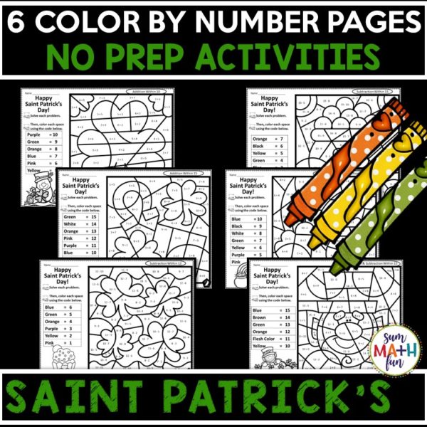 saint-patricks-worksheets-addition-subtraction #saintpatricks #addition #subtraction