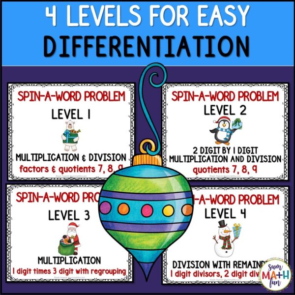 Slide2 christmas-multiplication-division-spin-a-word #christmas #multiplication #division #spinaword