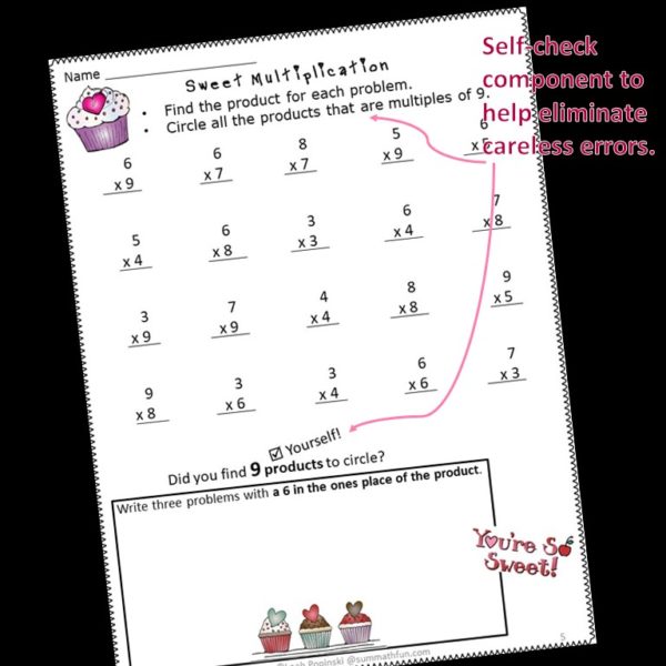 FREE! Valentine's Day Math - Multiplication - Sum Math Fun