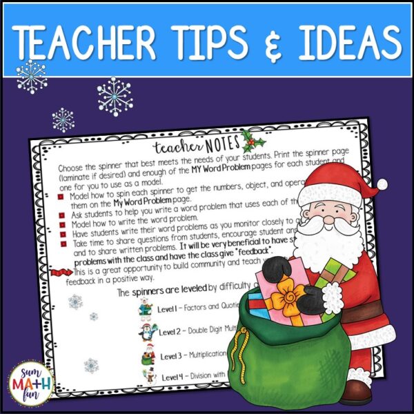 Christmas Multiplication and Division (with Remainders) - Sum Math Fun