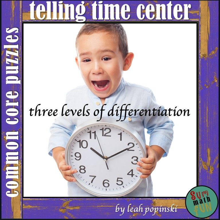 Telling Time to the Hour, Half-Hour, and Five Minutes Centers