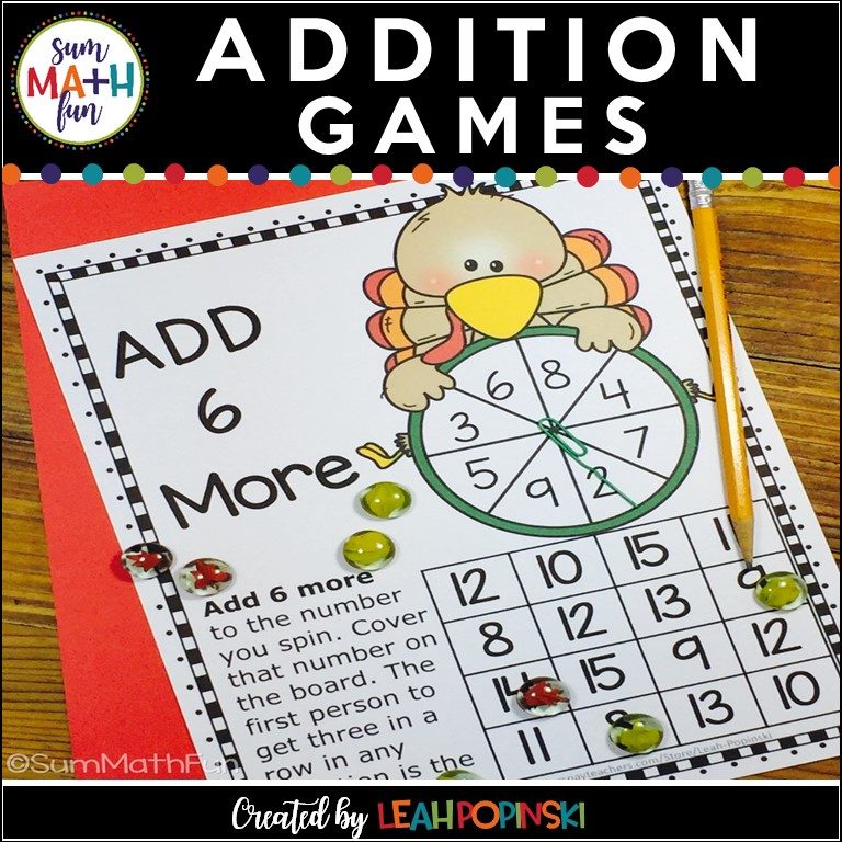 Thanksgiving Addition Facts Games – Build Fact Fluency!