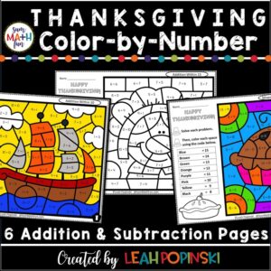 Color by number addition and subtraction within 20 Halloween Fall