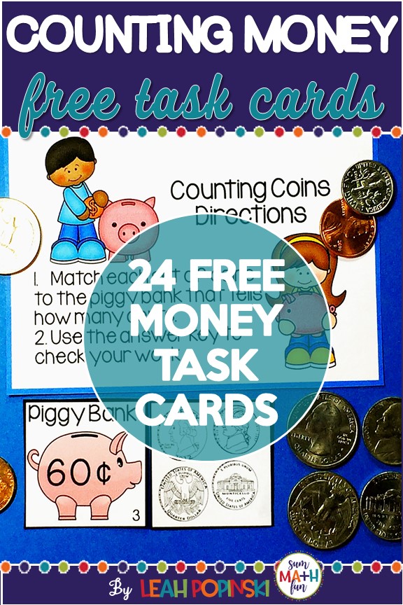 Counting Coins Task Cards (Free) - Perfect for Centers!