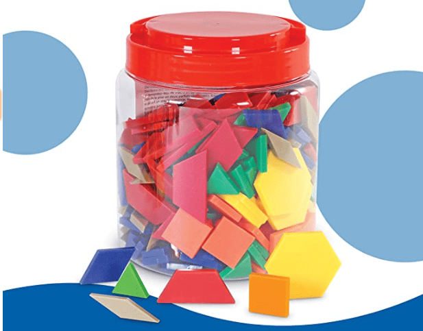 Plastic Pattern Blocks for Fraction Work