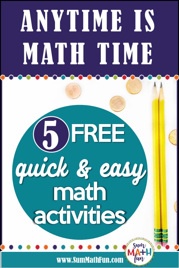 {FREE} Math Time-Fillers That Continue the Learning