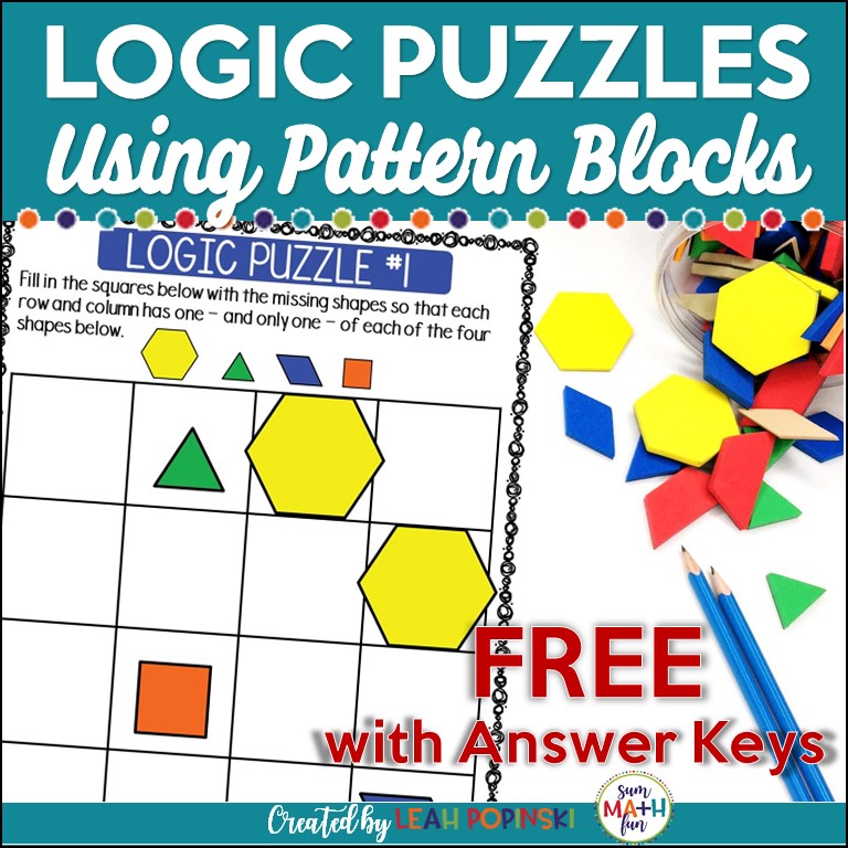 {free}-logic-puzzles--problem-solving-pattern-blocks #problemsolving #logicpuzzles #patternblocks