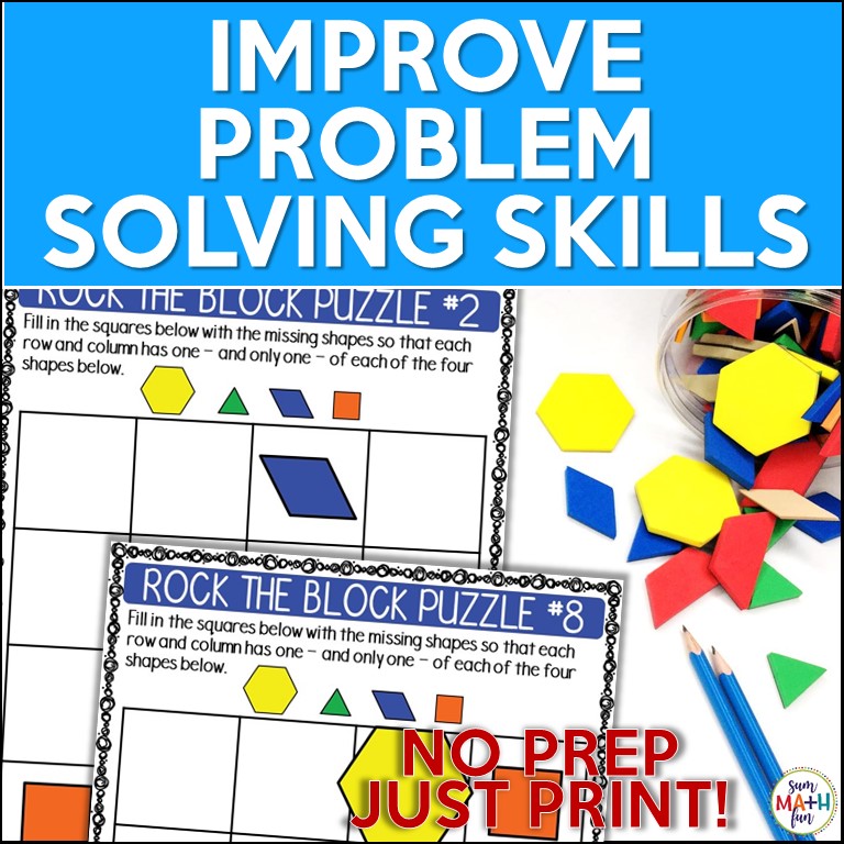 Early Finishers Problem Solving Logic Puzzles - 3rd 4th 5th Grades