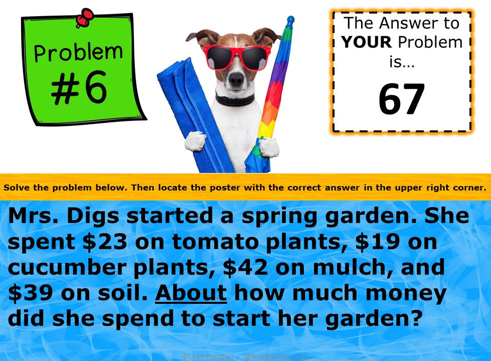 3rd-grade-word-problems-end-of-year-math-scavenger-hunt-problem-15 #3rdgrade #3rdgrademath #endofyear #wordproblems