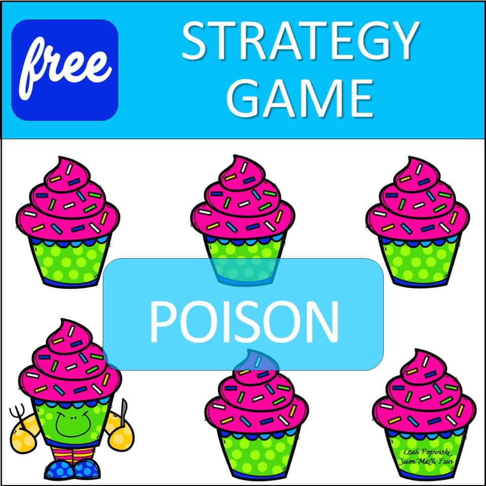 Free math strategy game called Poison that helps students practice logical thinking and problem solving.