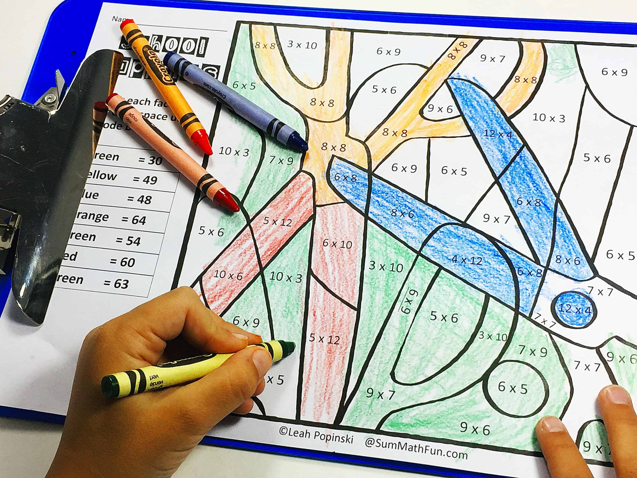 color-by-number-math-printables #colorbynumber #mathprintables #freeprintables