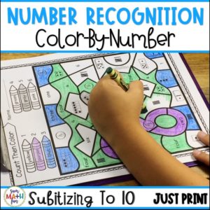 subitizing-color-by-number-recognition-activities-ten-frames #subitizing #numberrecognition #kindergarten #firstgrade
