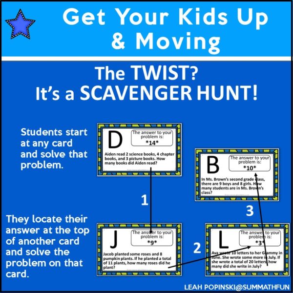 2nd-grade-math-scavenger-hunt #2ndgrademath #secondgrademath